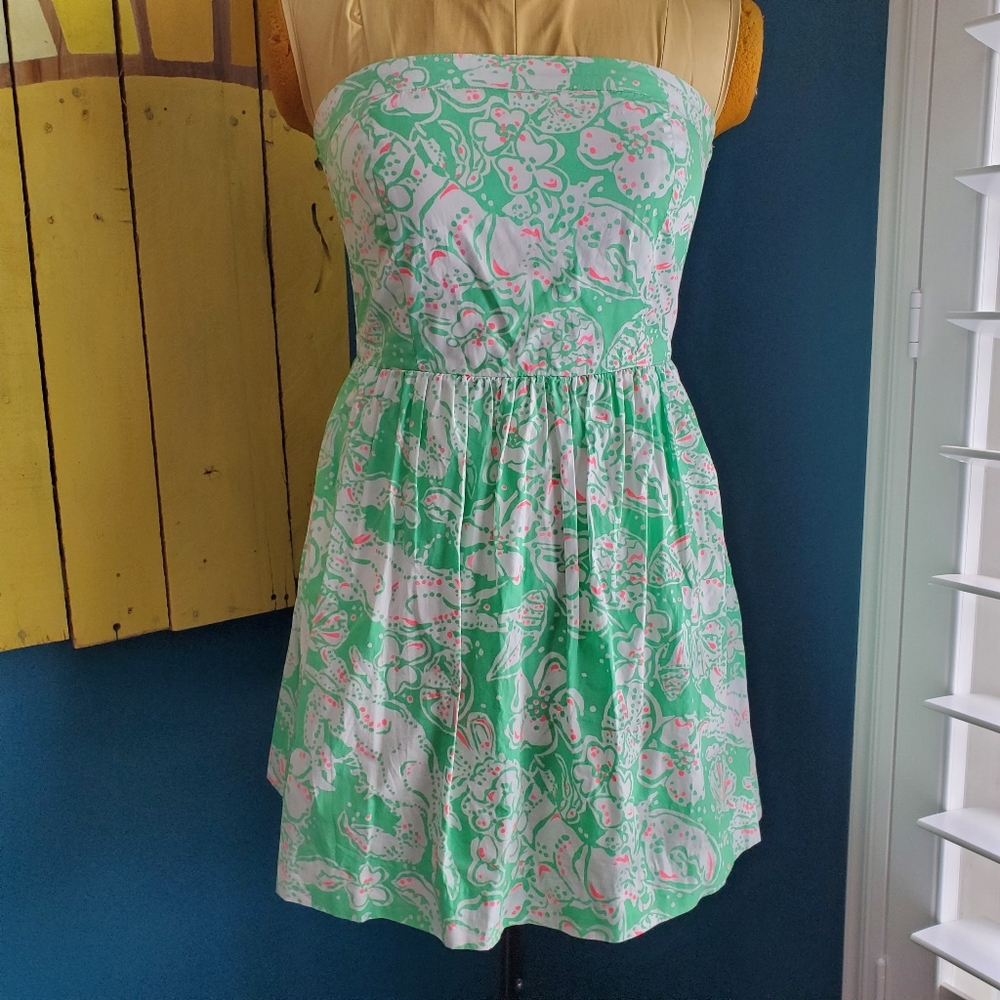 Lilly Pulitzer Strapless Cotton Dress